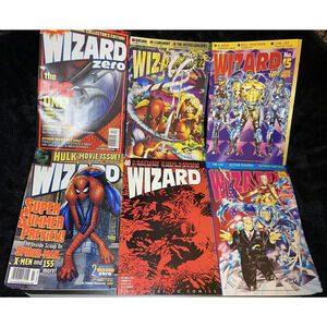 Wizard Comic Magazine 1992, 1993, 1994, AND 2003 6 Book Vintage Retro Graphics